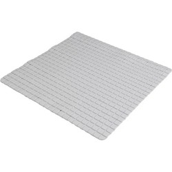Urban Living Badkamer/douche anti slip mat - rubber - grijs - 55x55 cm - Badmatjes
