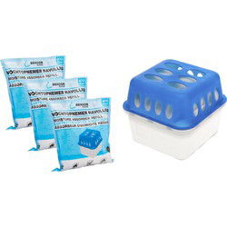 Vochtvanger / vochtopnemer - 750 ml - met navulling - 3x 400 gram - Vochtopnemers