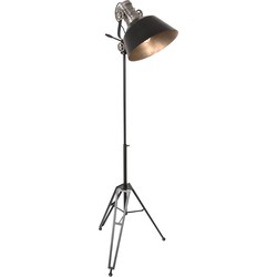 Trendy Vloerlamp - Anne Light & Home - Metaal - Trendy - E27 - L: 35cm - Voor Binnen - Woonkamer - Eetkamer - Zwart