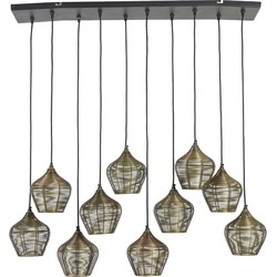 Hanglamp Alvaro - Antiek Brons - 120x25x29,5cm - 10L