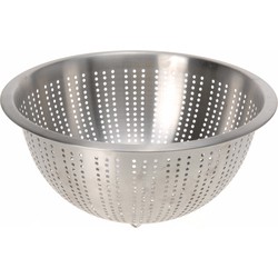 Keuken afgieten Vergiet - zilver - RVS - Dia 28 x H13 cm - Vergieten