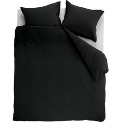 Ambiante Dekbedovertrek Uni Cotton Black-Lits-jumeaux (240 x 200/220 cm)