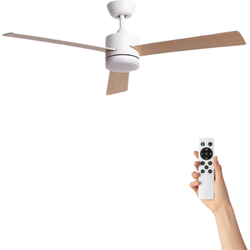 Plafondventilator Emil met verlichting - Ø132cm - 6 snelheden - Afstandsbediening - Wit