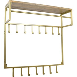 LOFT42 Petri XL Kapstok - 15 haken - Metaal - Goud - 100x105x30