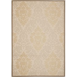 Safavieh Eigentijds Geweven Tapijt voor Binnen-/Outdoorgebruik, Courtyard Collectie, CY7133, in Beige & Donkerbeige, 201 X 290 cm