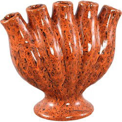 PTMD Vaas Gylian - 22x12x21 cm - Keramiek - Oranje