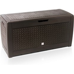 Opbergbox - bruin - kunststof - 310 liter - 119 x 48 x 60 cm - tuin - Kussenboxen