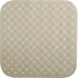 MSV Douche/bad anti-slip mat badkamer - rubber - beige - 54 x 54 cm - Badmatjes