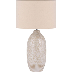 SALZA  - Tafellamp - Beige - Keramiek