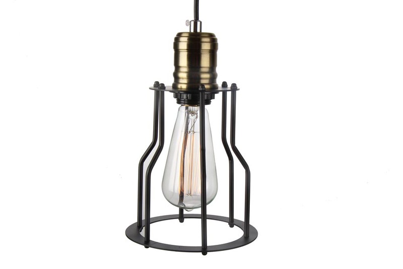 Groenovatie Vintage Hanglamp Zwart Pear Design - 