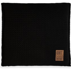 Knit Factory Maxx Sierkussen - Zwart - 50x50 cm - Inclusief kussenvulling