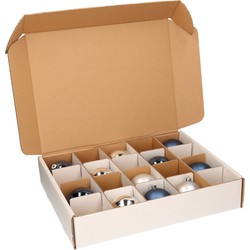 Kerstversiering opruimen kerstballenbox voor 20 kerstballen 8 cm - Kerstballen opbergboxen