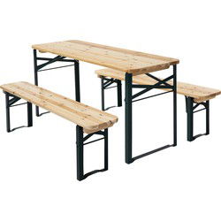 Opvouwbare kinderzitset, spar en staal, bruin, kinderzitset picknickbank ML design
