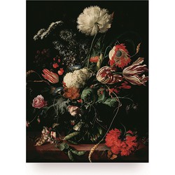 KEK Amsterdam Houten Print Muurdecoratie Golden Age Flowers 1 - S 45x60 cm