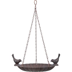 Esschert Design Vogelvoederschaal - hangend - metaal - 21 cm - Vogelvoederschalen