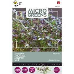 5 stuks - Microgreens Mosterd Red Frills