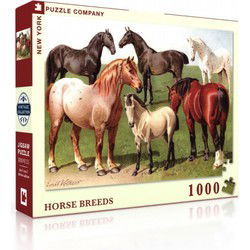 New York Puzzle Company Paardenrassen - 1000 stukjes