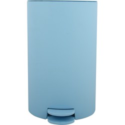 MSV badkamer/toilet pedaalemmer - lichtblauw - 3L - 15 x 27cm - Pedaalemmers