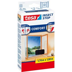 1x Tesa vliegenhor/insectenhor zwart 1,7 x 1,8 meter - Raamhorren