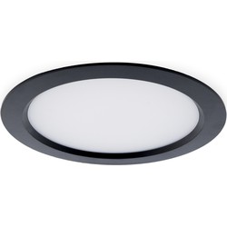 Groenovatie LED Paneel Plafondlamp 30W, Rond ⌀23cm, Warm Wit, Inbouw, Zwart