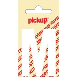 Plakletter Nobel Sticker witte letter M - Pickup