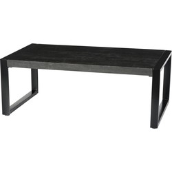 Livingfurn - Salontafel Norris 110x60 cm - Mangohout / Gecoat Staal