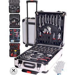4toolz® Gereedschapskoffer XXL - 1020-delig - Met Wieltjes - Stevig & Compleet