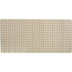 MSV Douche/bad anti-slip mat badkamer - rubber - beige - 76 x 36 cm - Badmatjes
