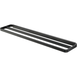Rim dubbele handdoekrek metaal zwart - 70 x 2.5 cm