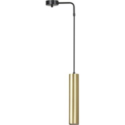 Porvoo 1L zwart en goud hanglamp lange koker 1x GU10