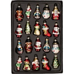 G. Wurm Kersthangers - 10 ST - Kerst figuurtjes - glas - 5 cm - Kersthangers