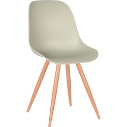 LABEL51 Eetkamerstoel Rimini - Breeze - Kunststof - Oak Metal Woodcover