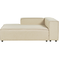 APRICA - Chaise longue - Beige - Rechterzijde - Linnen