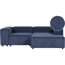 Beliani APRICA - Modulaire Sofa-Blauw-Corduroy