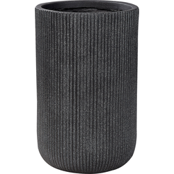 EANTIO - Bloempot - 30 x 30 x 49 cm - Zwart - Kleivezels