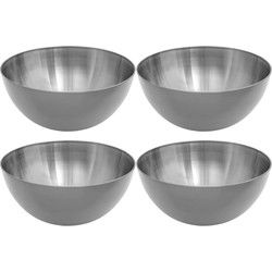 Set van 10x stuks - Slakommetjes/schaaltjes - rvs metaal - D19 cm - Saladeschalen