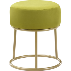 Beliani DELCO - Hocker-Groen-Fluweel