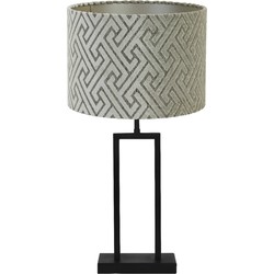 Tafellamp Shiva/Maze - Zwart/Crème - Ø30x62cm