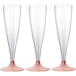 Champagneglazen - 10x - plastic - 140 ml - rose goud - herbruikbaar - Champagneglazen