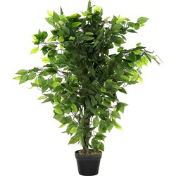 Items Kunstplant Ficus in bloempot - Groen - 50 x 90 cm - Kunstplanten