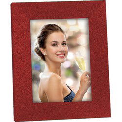 Zep Fotolijst - hout - rood - glitters - 21 x 25 cm - Fotolijsten