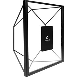 QUVIO Fotolijstje hexagon staal 17.5 x 23cm - Zwart