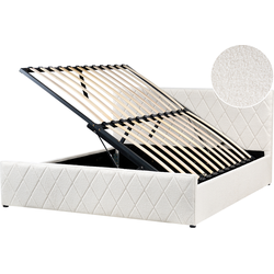 ROCHEFORT - Bed opbergruimte - Gebroken wit - 180 x 200 cm - Bouclé