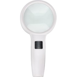 Decopatent® Hand Loep met LED verlichting - 5x Vergroting - Lees Vergrootglas - Lezen voor Ouderen Slechtziende - 19.8x9.5x3.2 Cm