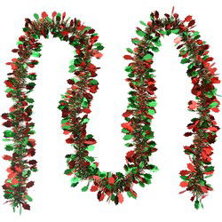 Clayre & Eef Kerstslinger Guirlande Rood Kunststof