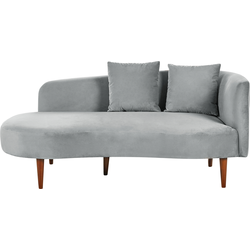 CHAUMONT - Chaise longue - Lichtgrijs - Rechterzijde -  Fluweel
