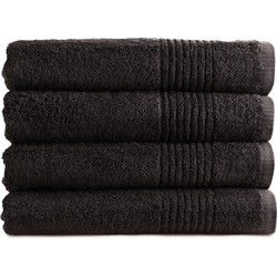 PHLOX Handdoeken Set 70x140 cm - 4 stuks - 600 g/m2 Zacht Katoen - Supreme Collectie - Zwart