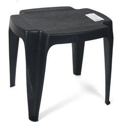 Stevige Voetenbank - Bijzettafel  42 X 37 X 38 Cm Stapelbaar Zwart