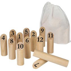 Decopatent® Kubb werpspel - behendigheidsspel - Houten buitenspel - Scandinavisch werpspel van hout - 2 tot 4 Spelers