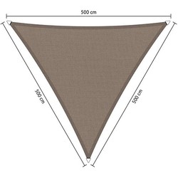 Shadow Comfort waterafstotend driehoek 5x5x5m Stonegrey